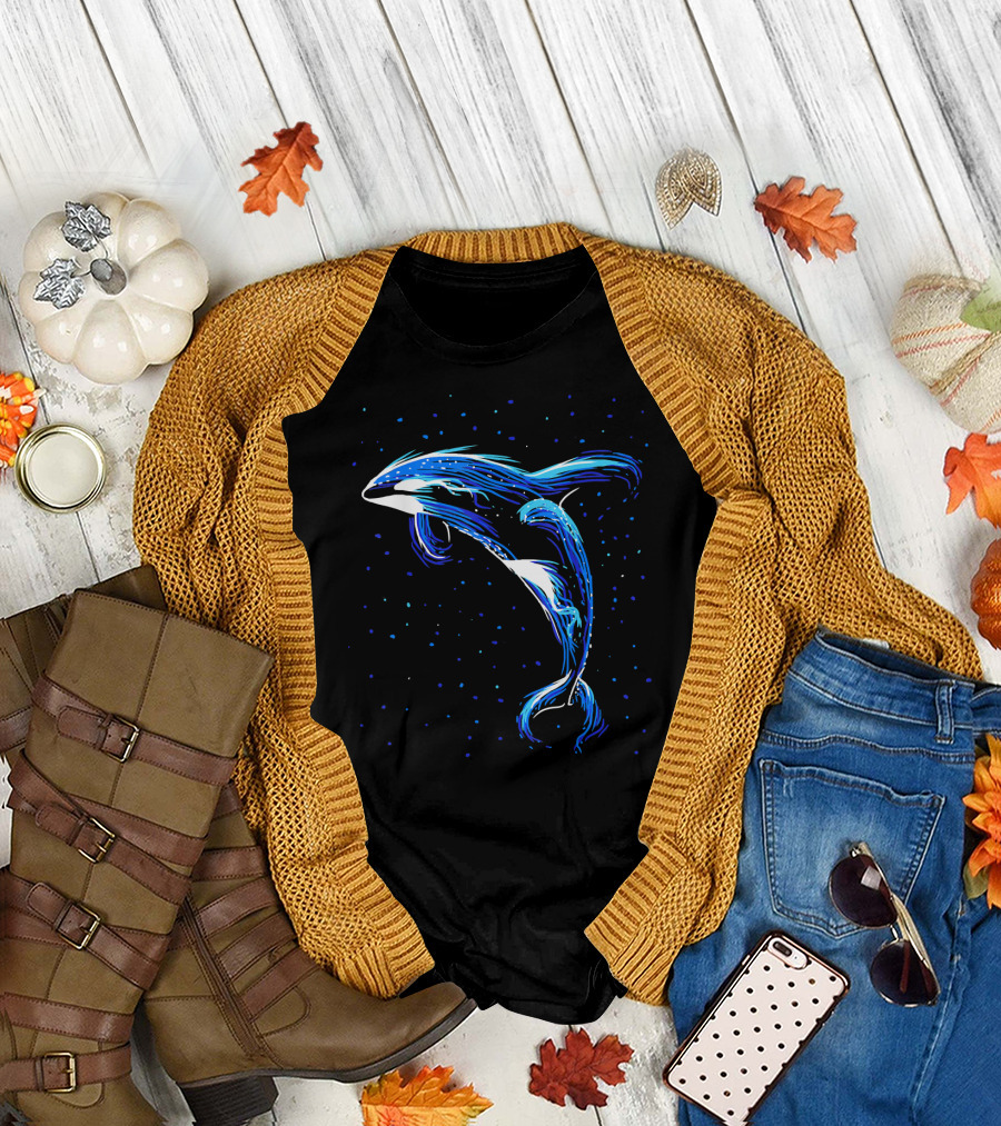 Jumping Killer Whale Giant Dolphin T-Shirt