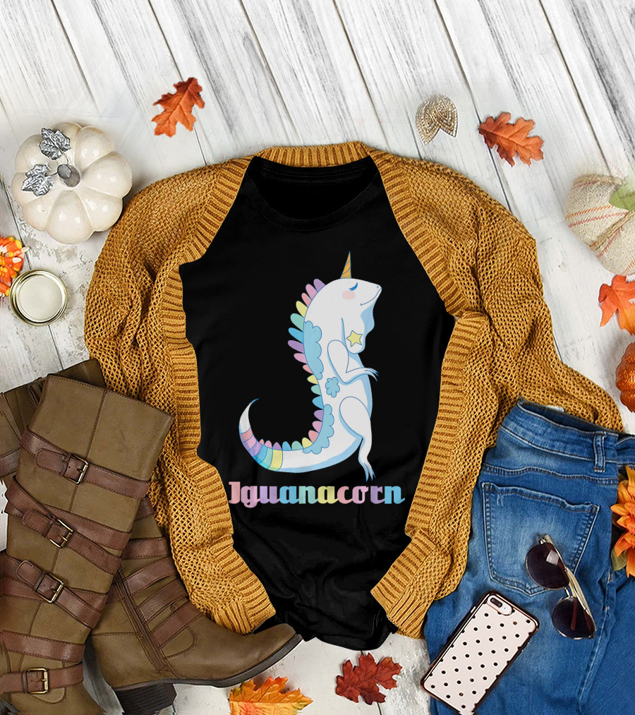 Iguanacorn Iguana Unicorn Magical Reptil Fantasy Creature T-Shirt