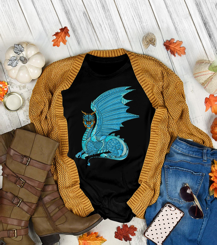 Dragon Edition Blue Mythical Creature T-Shirt