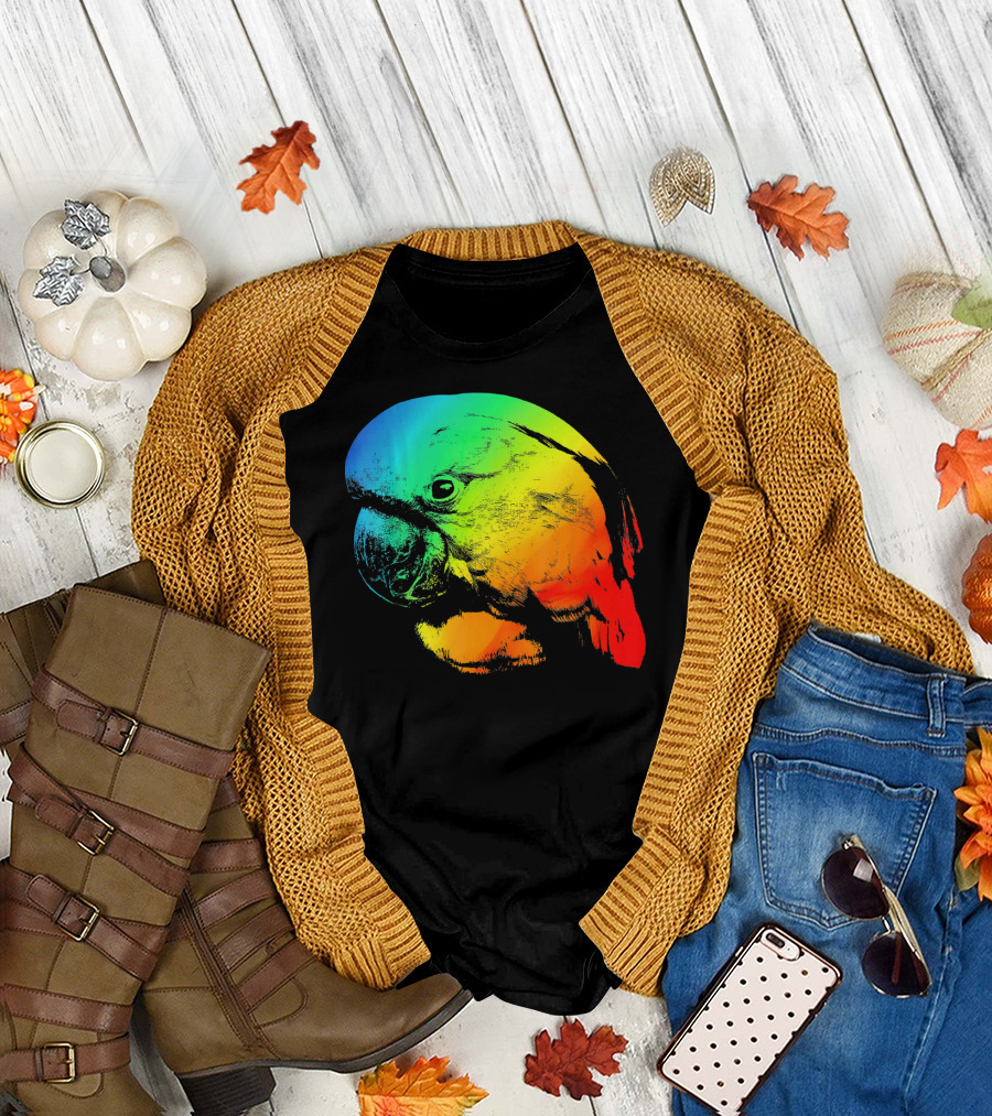 GOFFINS COCKATOO Vibrant Colorful Rainbow Bird T-Shirt