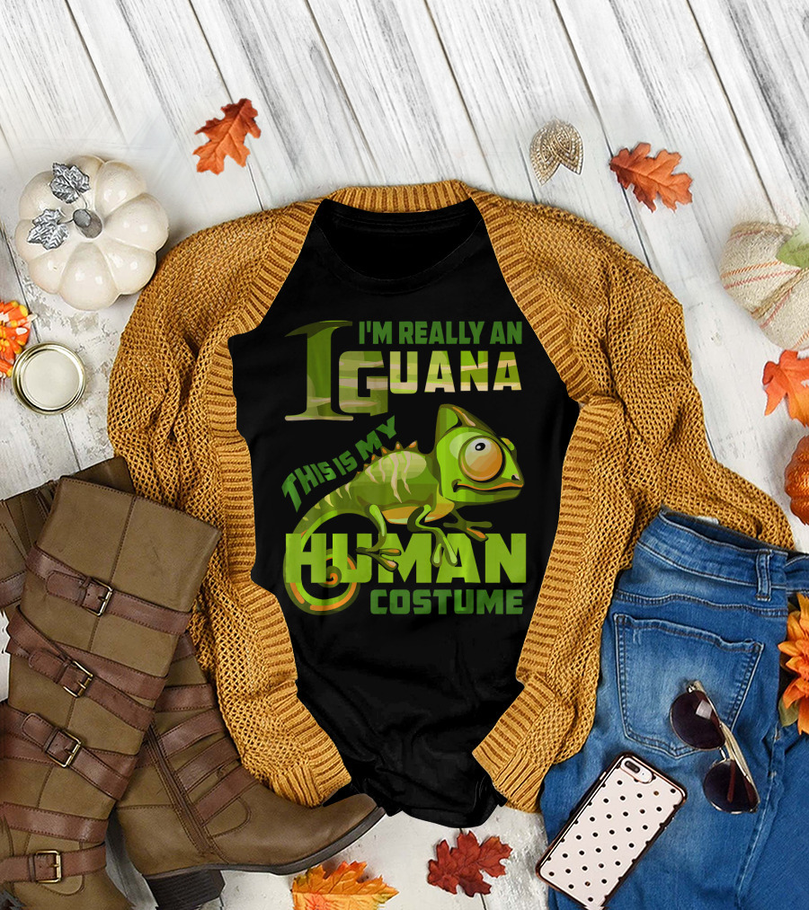 I'm Really an Iguana This Is My Human Costume T-Shirt