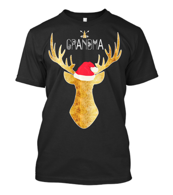 Grandma Christmas Buck Deer Tribal Family T-Shirt