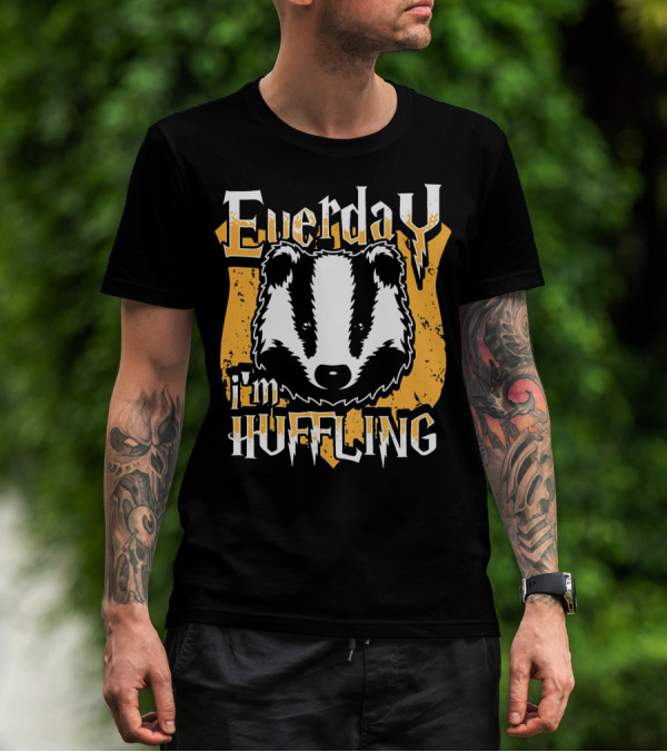 Everyday I'm Huffling Badger Animal T-Shirt