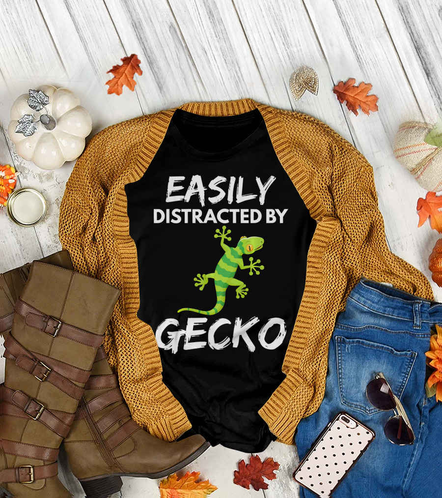 Easily Distracted by Gecko T-Shirt