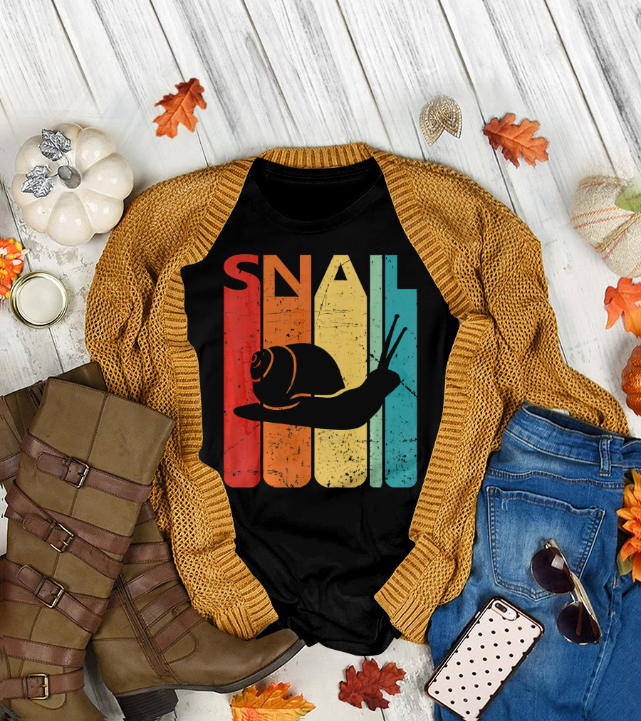 Retro Vintage Snail Funny Anim T-Shirt
