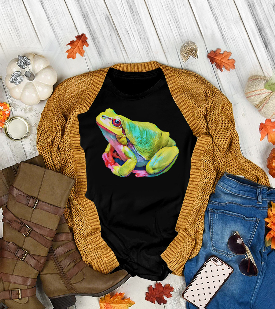 Scary Knight Clothing Vibrant Tree Frog Amphibia T-Shirt