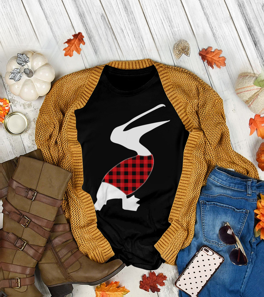 PELICAN Christmas Red Plaid Costumes Iconic T-Shirt