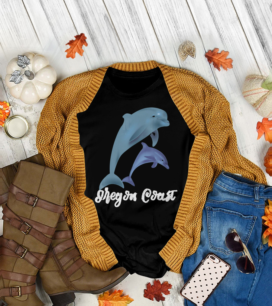 Oregon Coast Dolphin Souvenir PNW T-Shirt