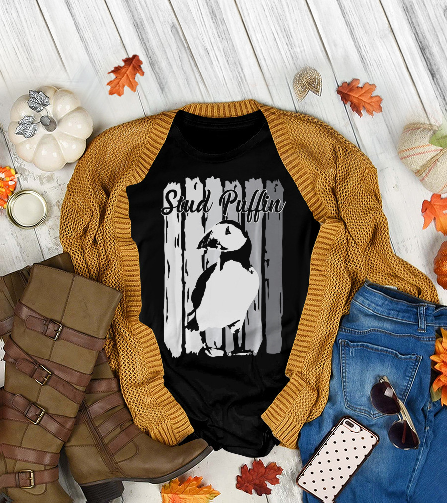 Stud Puffin Funny Penguin Lover T-Shirt