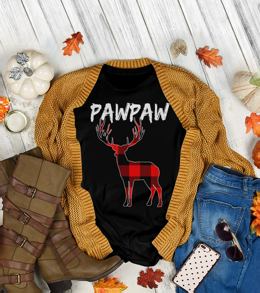 Pawpaw Plaid Deer T-Shirt