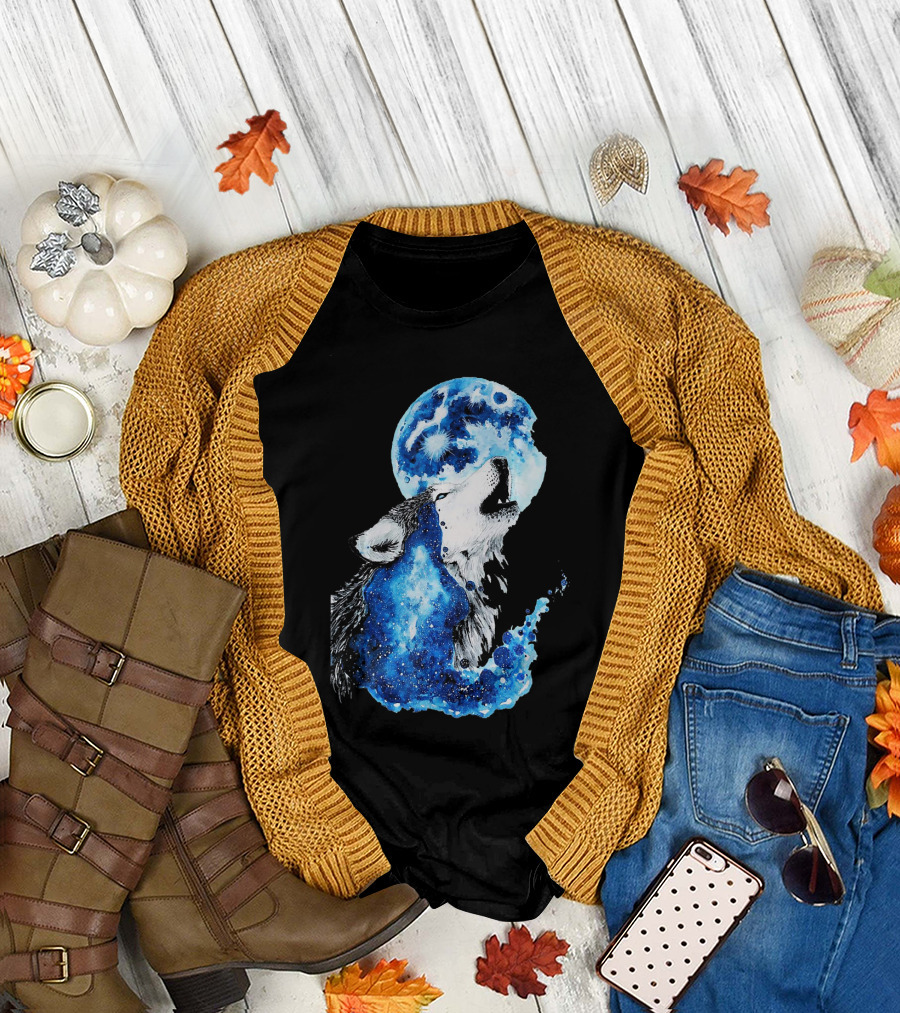 Wolf Moon Cosmic Love T-Shirt