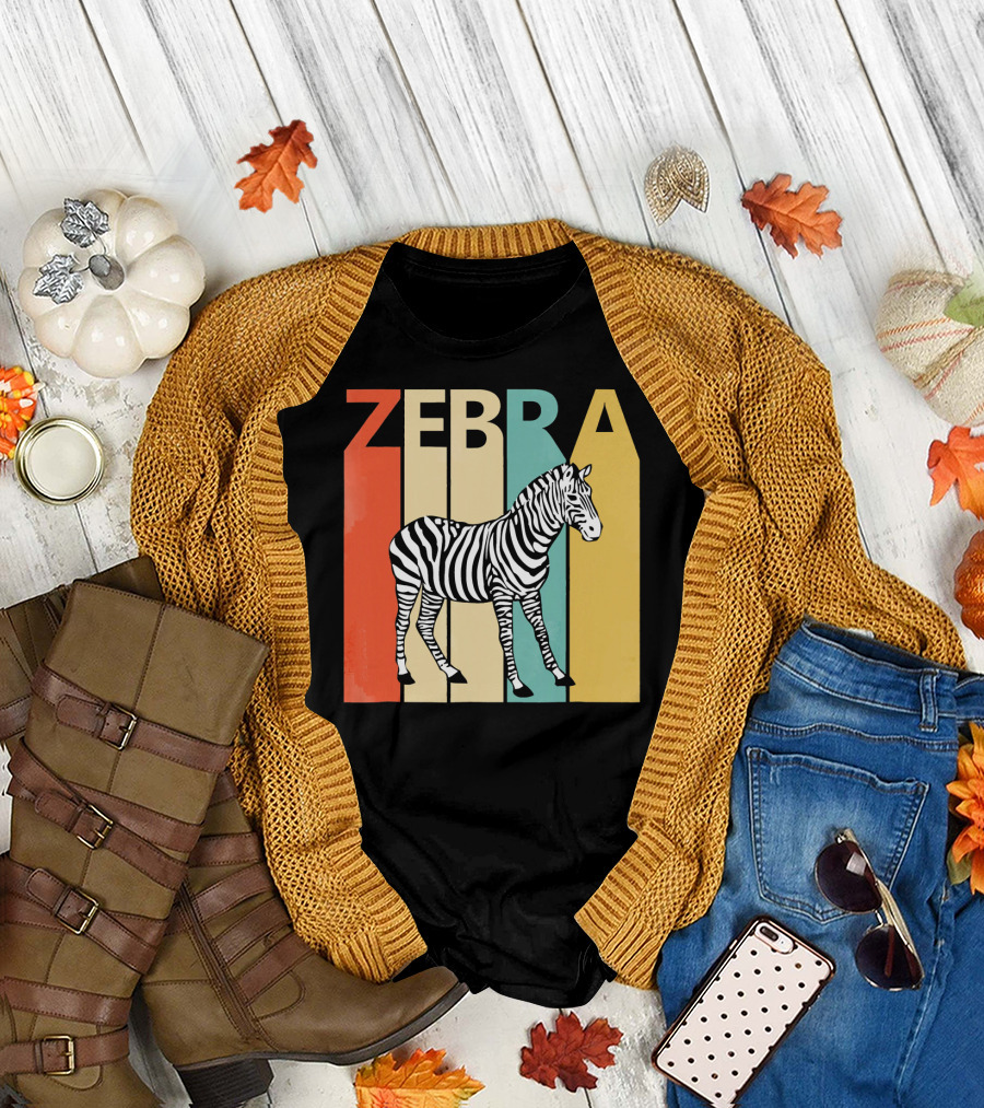 Zebra Retro Stripes T-Shirt