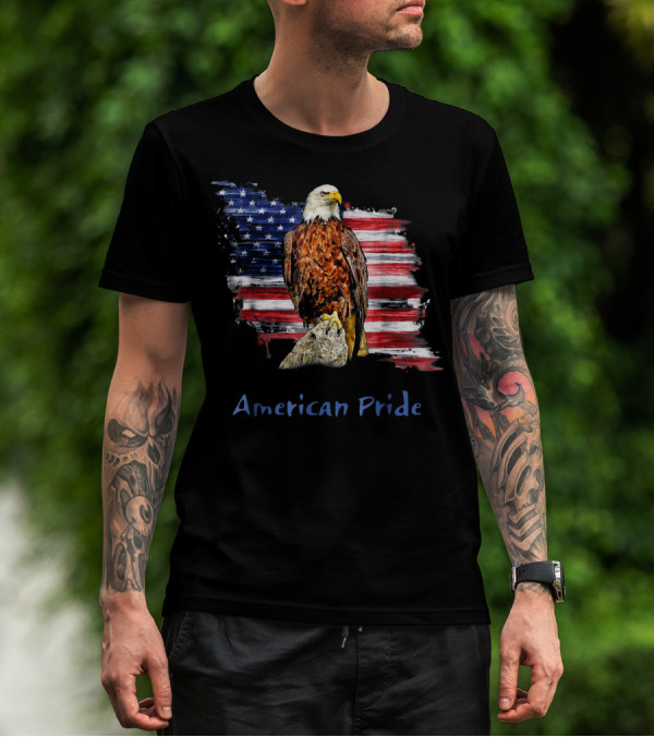 American Pride Flag Eagle T-Shirt