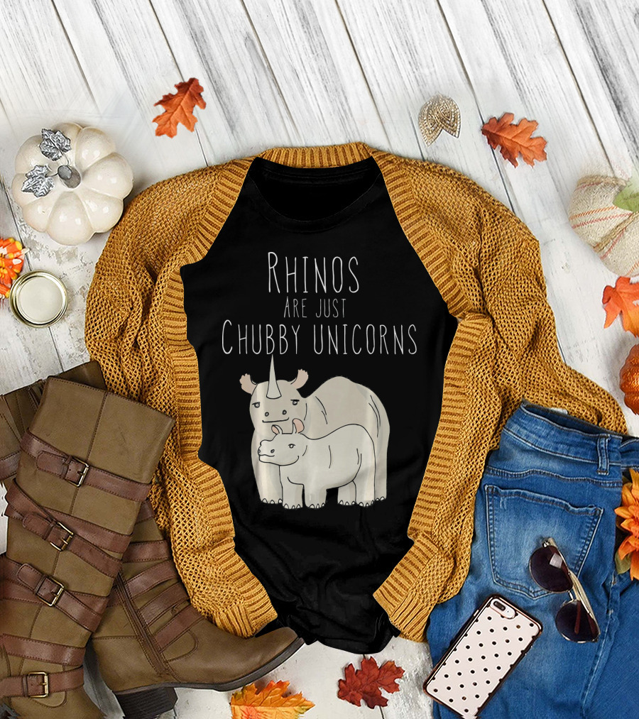 Rhinos Are Just Chubby Unicorns Save the Animals T-Shirt