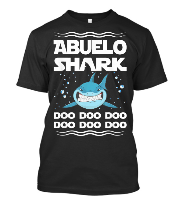 Abuelo Shark Doo Doo Doo Bubbles Grinning Shark T-Shirt