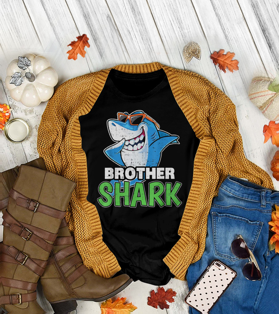 Brother Shark with Sunglasses and Smile T-Shirt