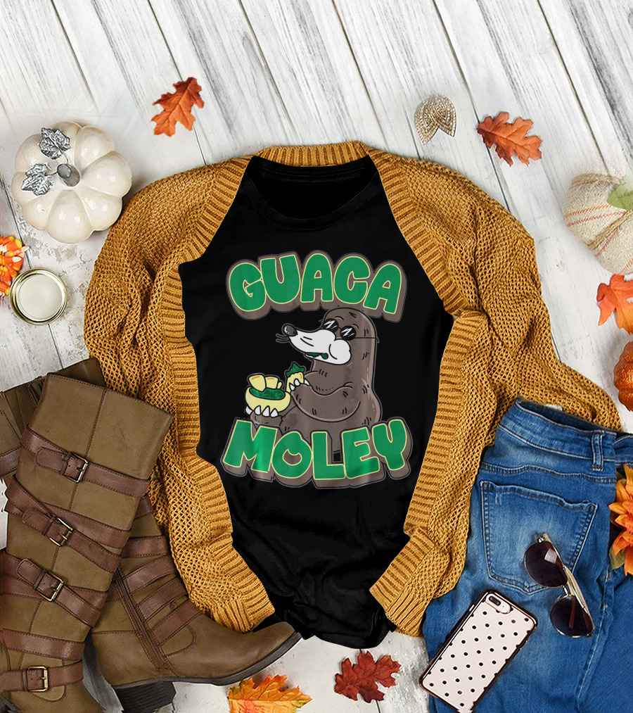 Guaca Moley Funny Party Cinco de Mayo Mexican Avocado T-Shirt