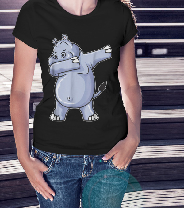 Hippo Dab Dabbing Funny Hippo T-Shirt