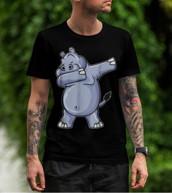 Hippo Dab Dabbing Funny Hippo T-Shirt