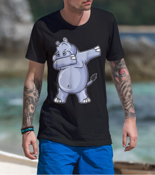 Hippo Dab Dabbing Funny Hippo T-Shirt