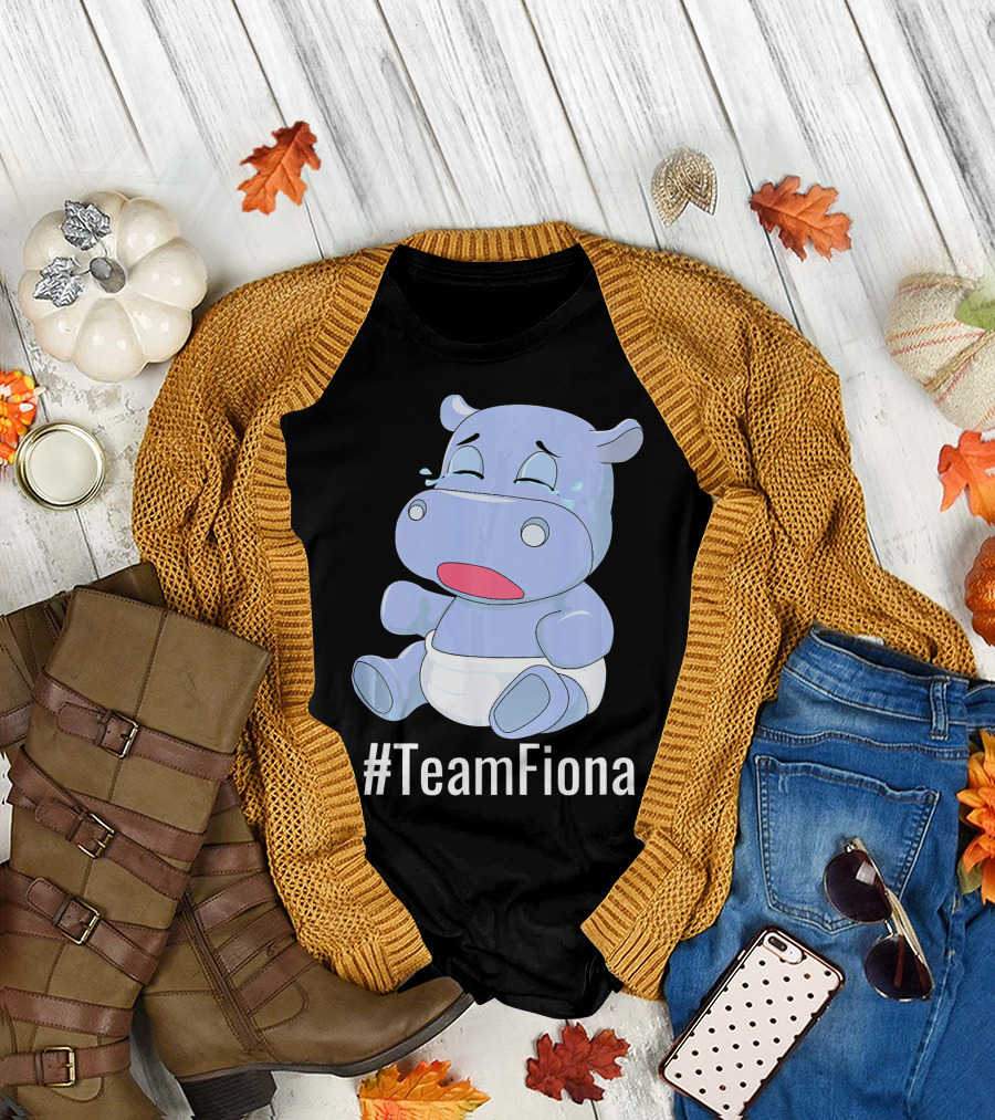 Cute Crying Baby Hippopotamus #TeamFiona T-Shirt