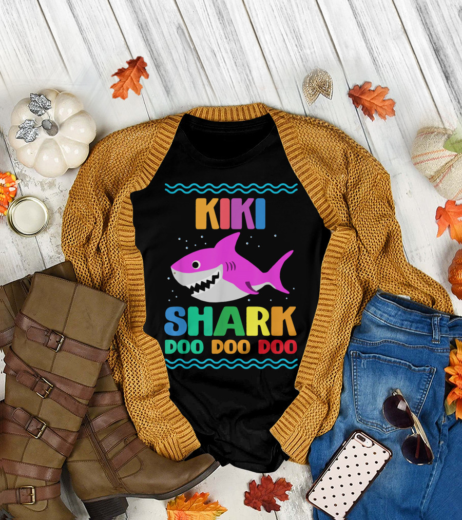 Kiki Shark Doo Doo Doo Rainbow Shark T-Shirt