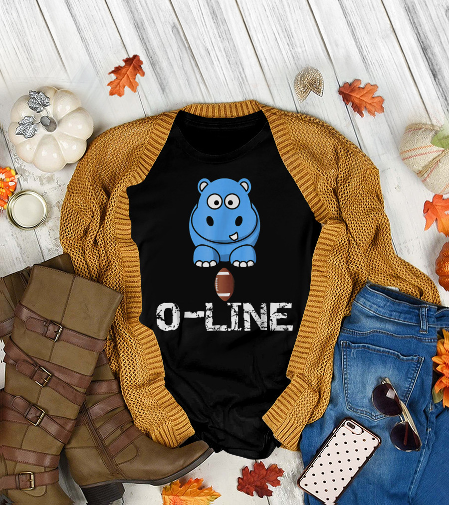 Football Hippo O-Line T-Shirt