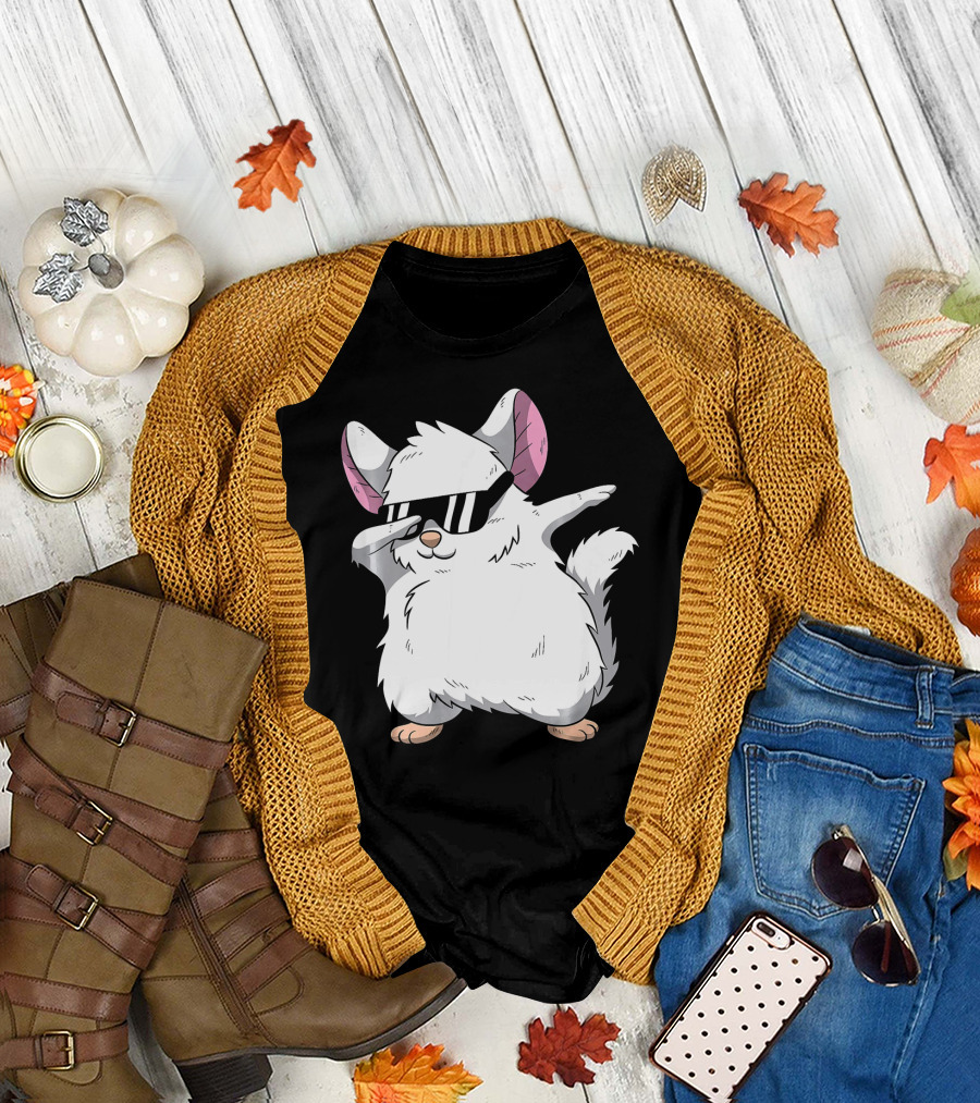 Chinchilla Dab Dance Cute Rodent with Sunglasses T-Shirt
