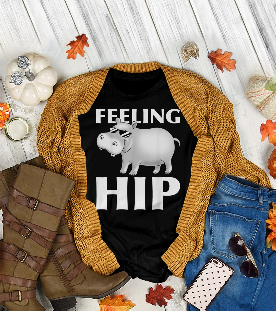 Feeling Hip Hippo Funny Hippopotamus T-Shirt