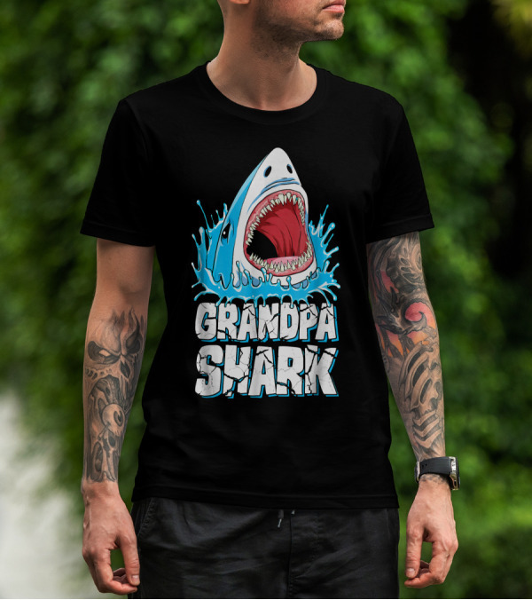 Grandpa Shark Family Matching Me Splash T-Shirt