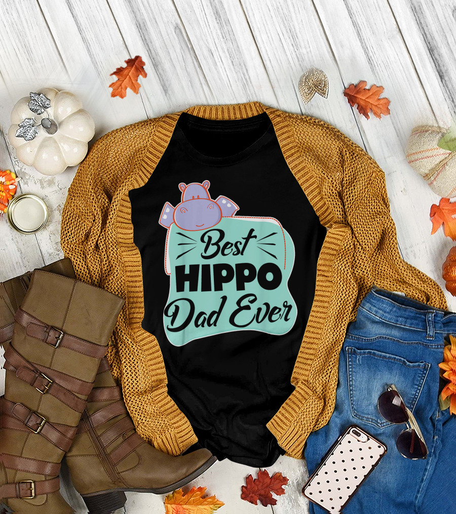 Best Hippo Dad Ever Hippo T-Shirt