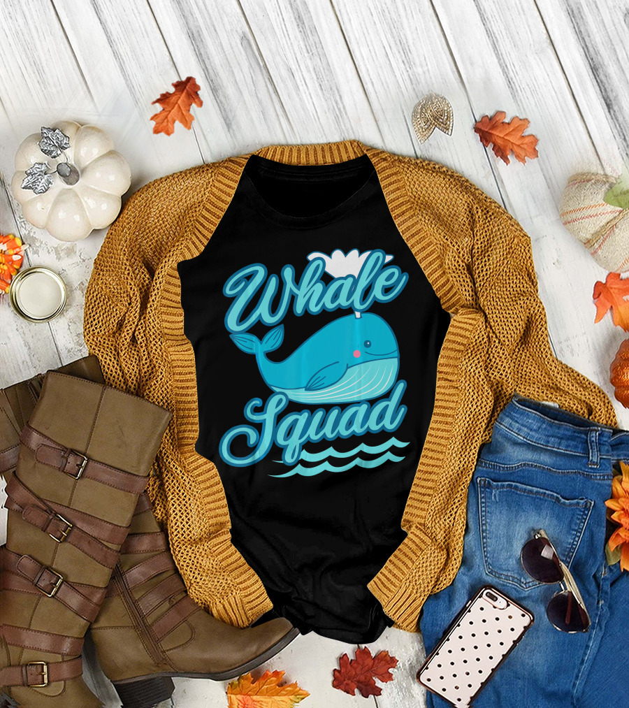 Whale Squad Cute Killer Orca Funny Birth T-Shirt