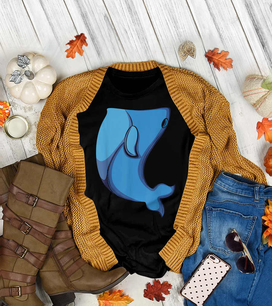 Whale Costume for Halloween Whale Blue T-Shirt