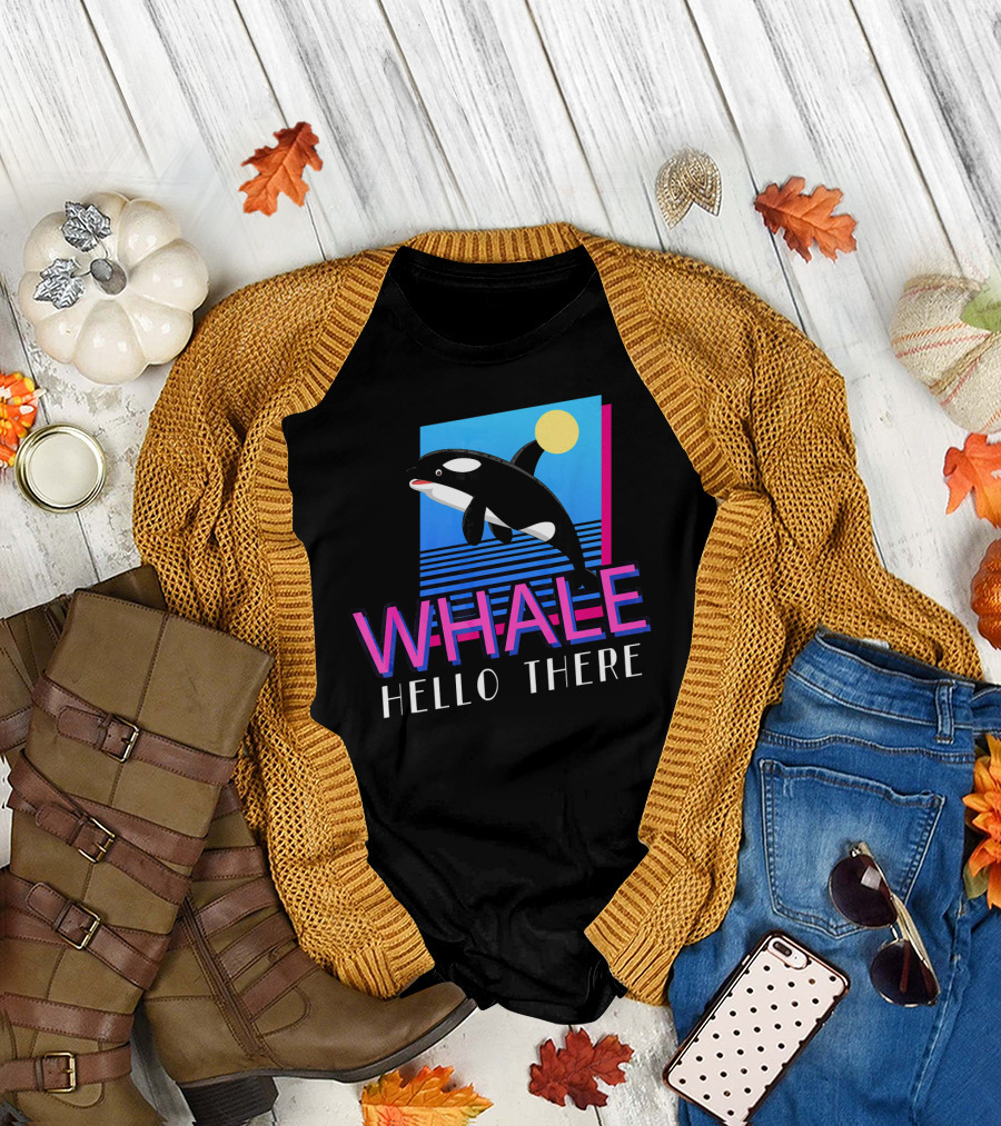 WHALE Hello There Orca Killer Whale Vintage T-Shirt