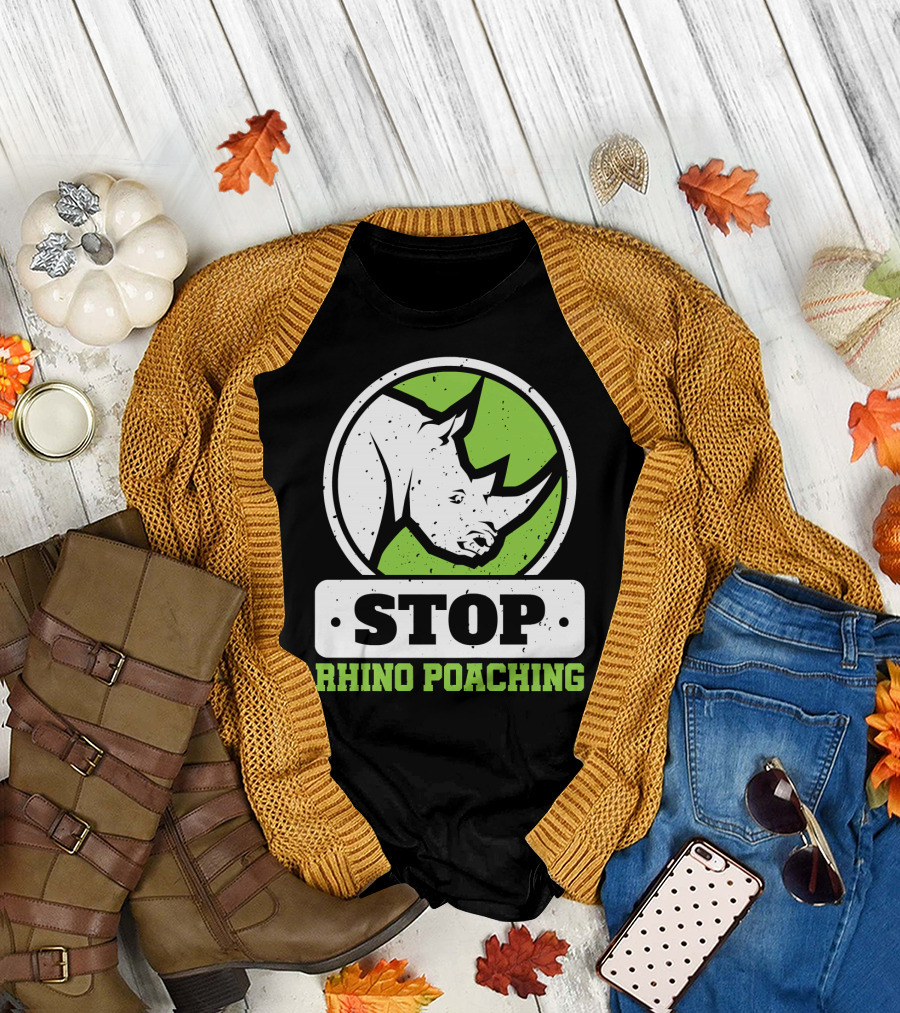 Stop Rhino Poaching Rhinoceros Save T-Shirt