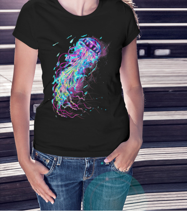 Beautiful Jellyfish Space Cosmic Colors T-Shirt