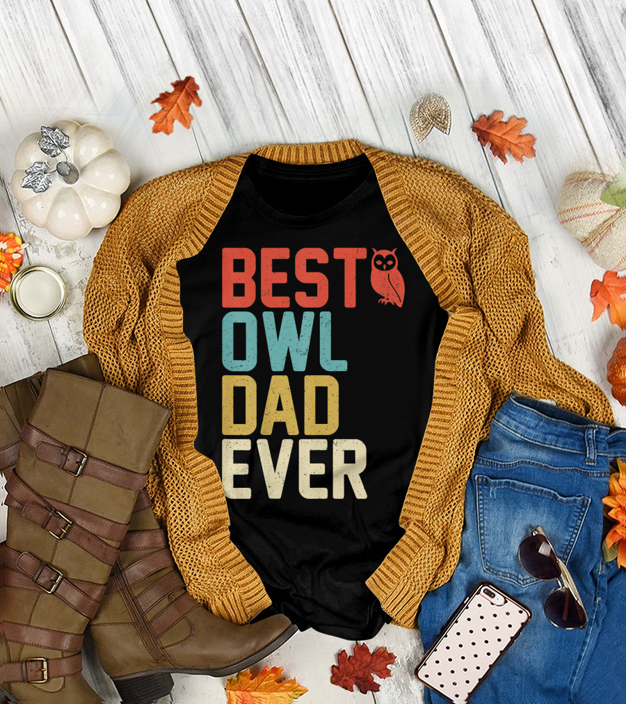 BEST OWL DAD EVER Owl Iconic T-Shirt