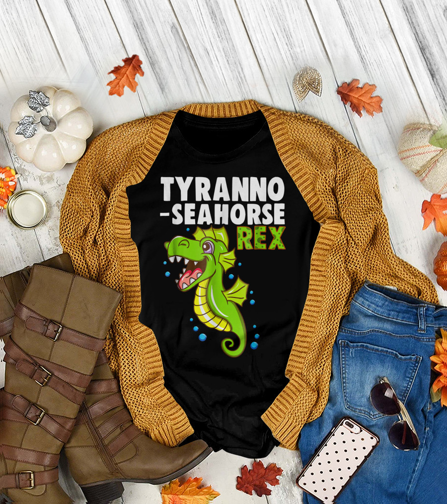 Tyranno Seahorse Rex Funny Seahorse T-Shirt