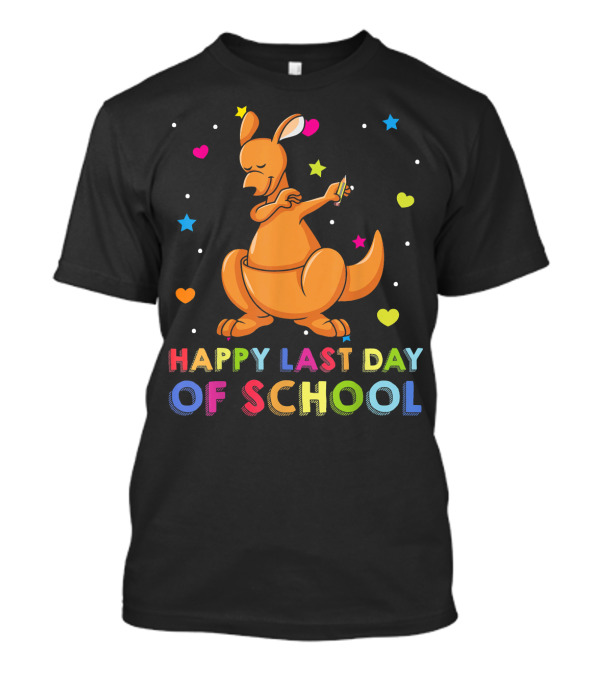 Happy Last Day Of School Dabbing Kangaroo T-Shirt