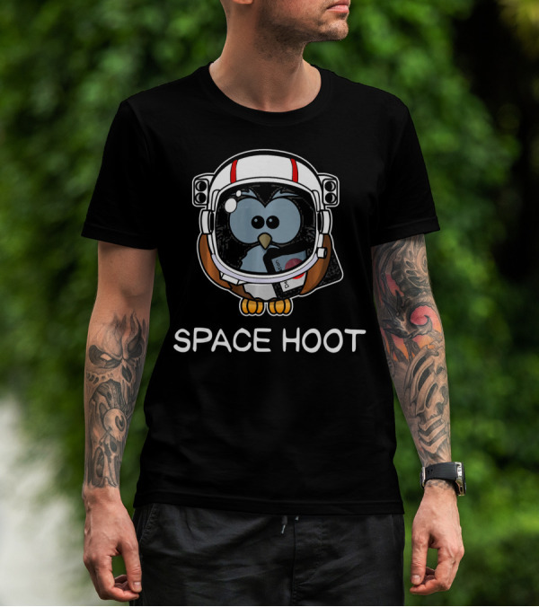 Cute Owl Space Hoot Astronaut In Spacesuit T-Shirt