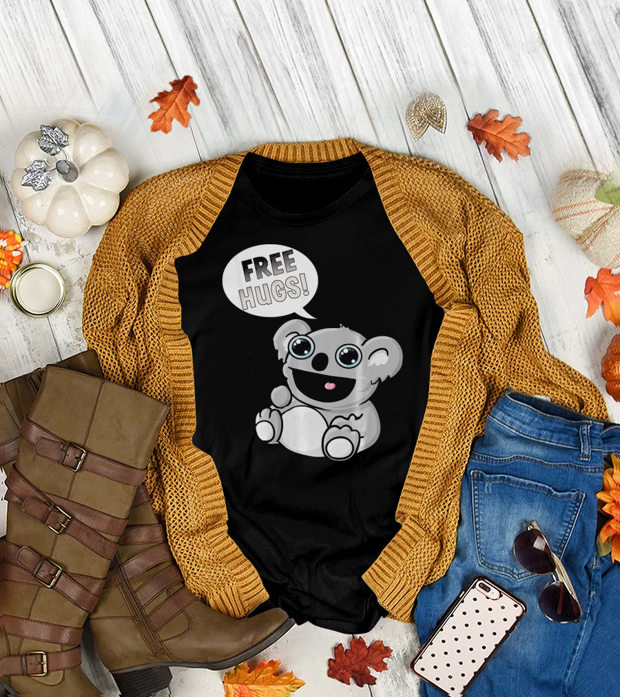 Free Hugs Koala for Animal Lover T-Shirt