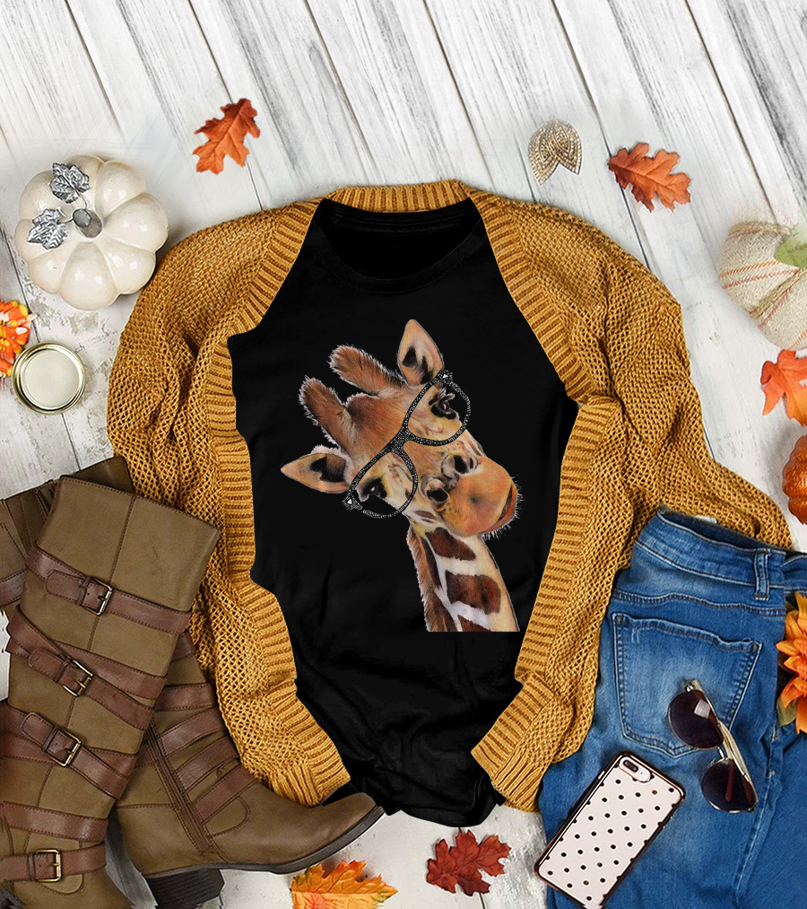 Good Time Hipster Giraffe With Glasses T-Shirt
