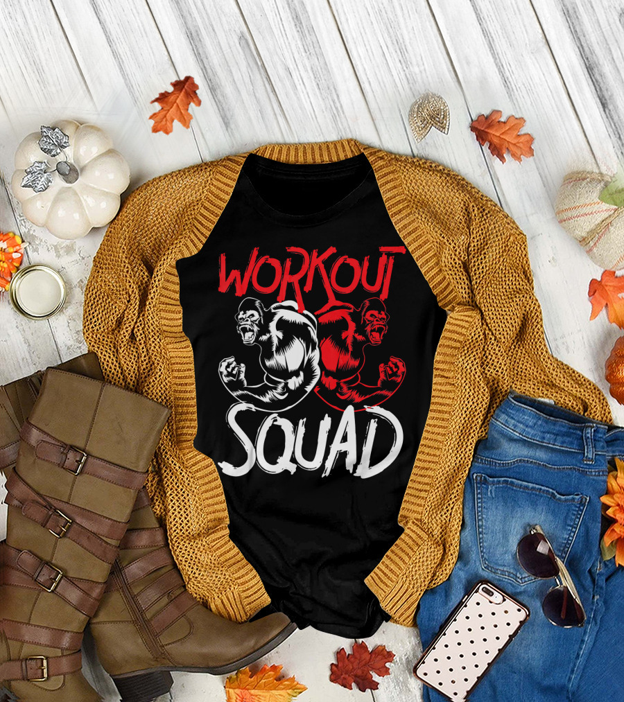Gorilla Workout Squad Fitness Bodybuilding T-Shirt