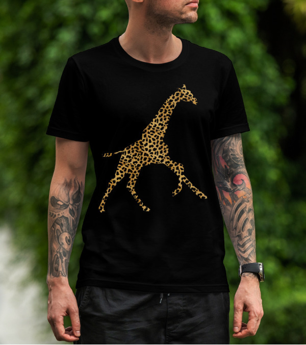 Giraffe Leopard Print Ruminant Okapi Ani T-Shirt