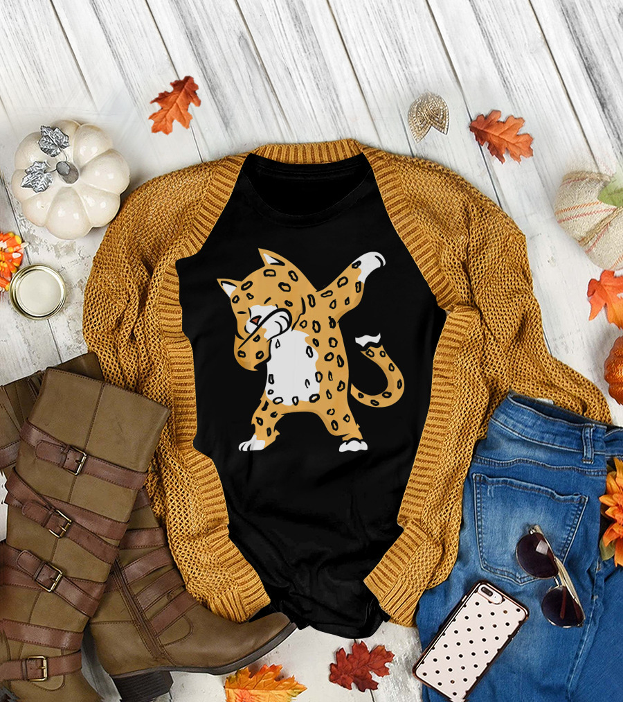 Jaguar Dab Dance Pose Cute Animal Gesture T-Shirt