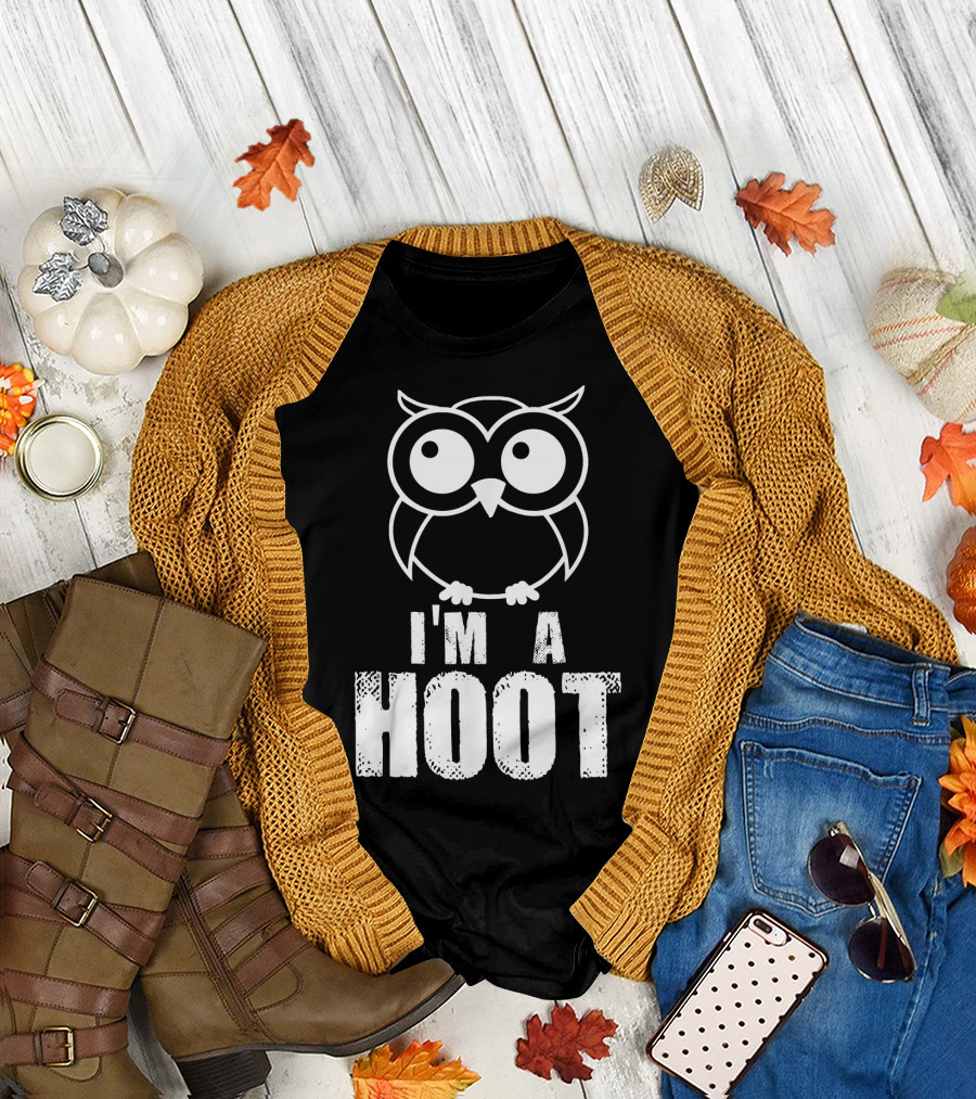 I'm A Hoot Funny Cute Owl Nocturnal Bird T-Shirt
