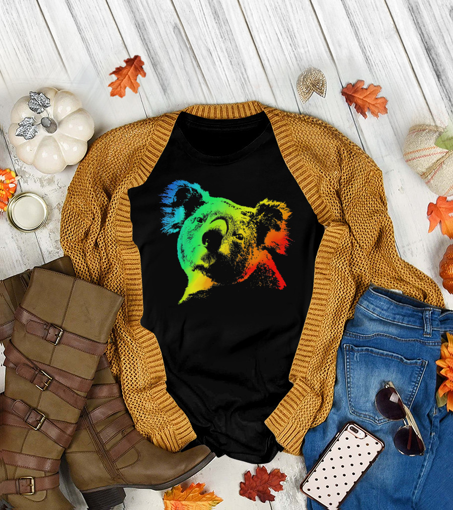 KOALA Colorful Rainbow Psychedelic T-Shirt