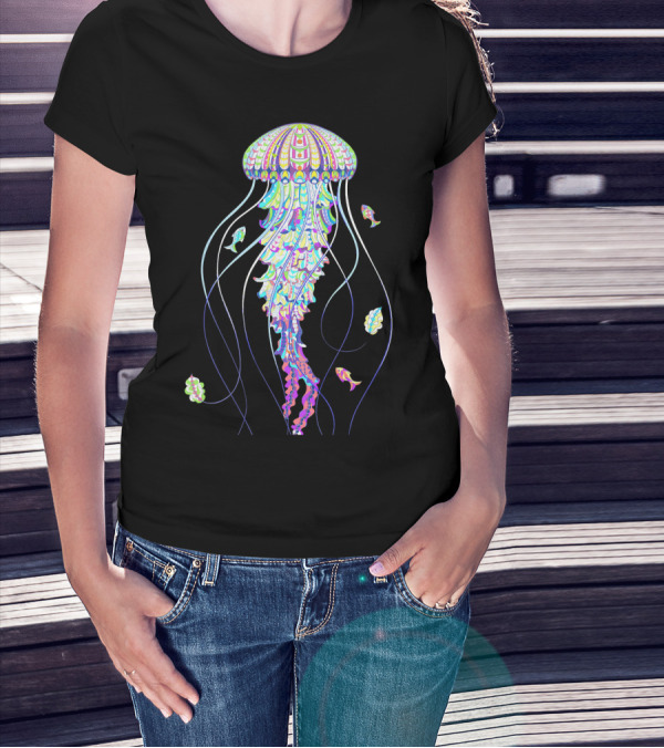 Maverick Infanta Jellyfish And Colorful Fish T-Shirt