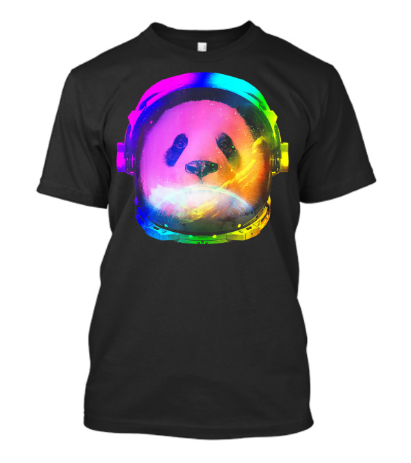 Panda Astronaut Rainbow Cool Space Galaxy T-Shirt