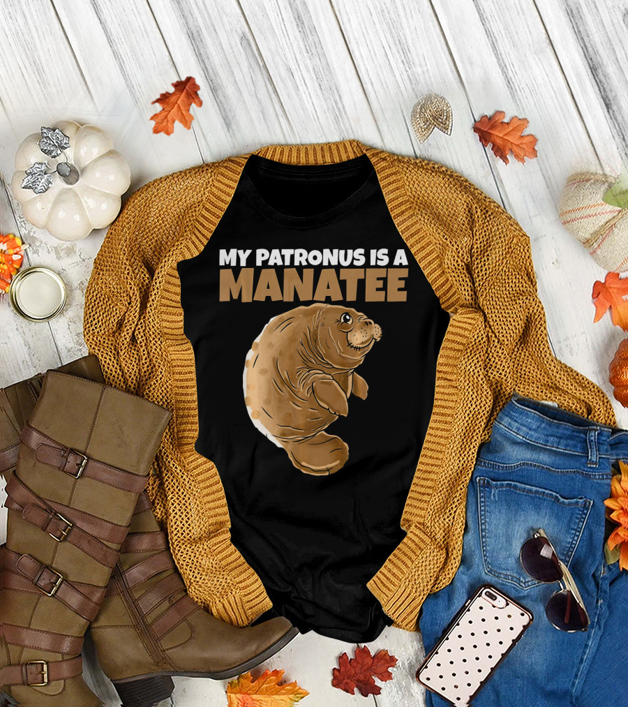 My Patronus Is A Manatee Funny Magic Wiz T-Shirt